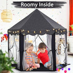 Monobeach Princess Tent Girls Black Large Playhouse Kids Castle Play Tent - Image 2