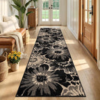 Findosom Hallway Runner Rug 2x8, Non Slip High-Low Textured Floral Washable - Image 6