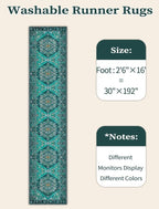 SERISSA 2'6"x16' Washable Non Slip Boho Runner Rug - Image 6