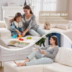 Hobestluk Modular Sectional Sofa Couches L-Shape Couch 3 Seat Modular Sofa - Image 4