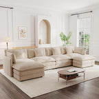 mikibama Modular Sectional Sofa, 146.5 Inch U Shaped Couch Set - Image 8