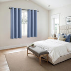 MIULEE Blackout Curtains for Bedroom 2 Panels 40 x 63 Inch Long Denim Blue | - Image 6