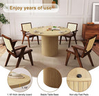 weselon Round Dining Table for 4, Modern Farmhouse Kitchen Table, 47 Inch Small - Image 6