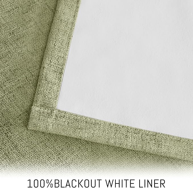 Yakamok Sage Linen Textured Curtains 84 Inches Long - Image 3