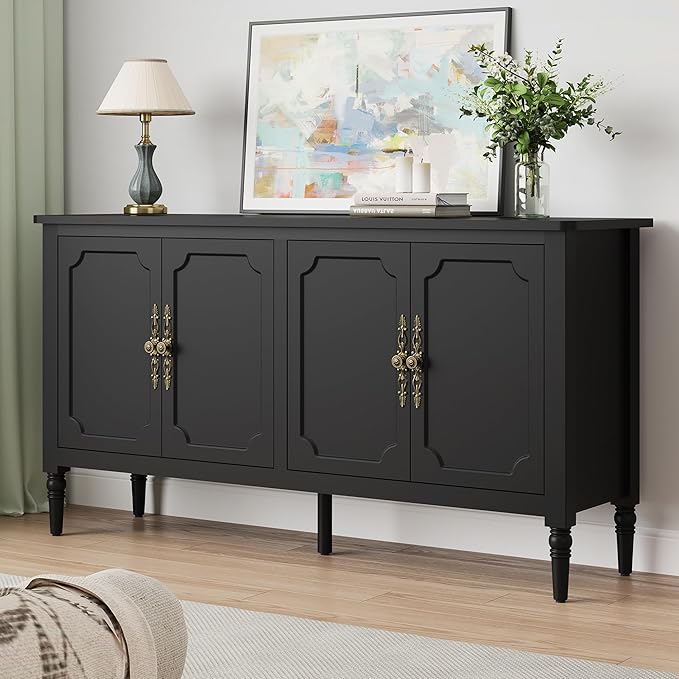 RoyalCraft Buffet Cabinet with Storage, Mid Century Modern Painted Credenza - Image 3