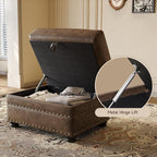 ONBRILL Faux Leather Ottoman - Image 3