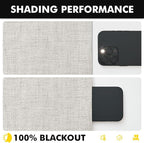 MIULEE 100% Blackout Linen Curtains 42 x 84 Inch Cream White 2 Panels | Thermal - Image 7