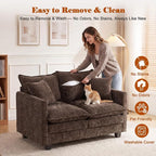 Loveseat Sofa Cloud Sofa Couch 50'', Modern Loveseats 2 Seat Couch 27" Deep Seat - Image 6