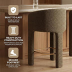 Modern Counter Height Bar Stools Set of 3, 26”H Barrel Counter Stools - Image 6