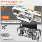 GYIIYUO TV Stand with Fabric Drawer - Image 3