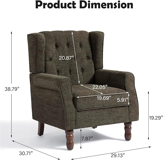 Pia Ricco High Back Floral Accent Chair - Image 2
