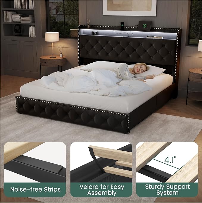 LARMACE King Size Bed Frame - Image 9