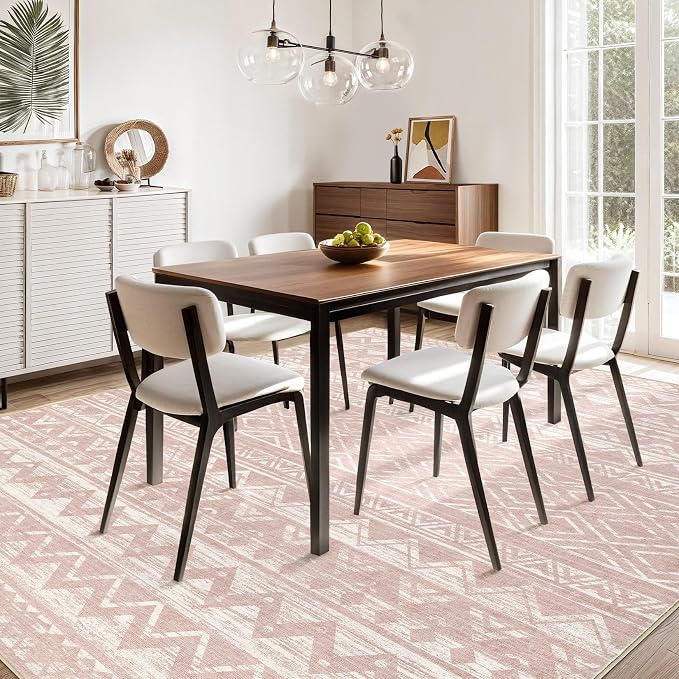 cotiled Boho 10x14 Area Rug for Living Room: Large Moroccan Washable Rug | - Image 5
