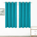 Turquoise Thermal Blackout Curtains/52 x 72 Inch/Set of 2 Panels Room Darkening by Lemomo