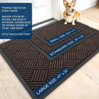 OLANLY Front Door Mat Outside Entrance 33x21, Waterproof Heavy-Duty Doormat | - Image 2
