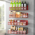 DTUQYX Magnetic Spice Rack for Refrigerator, 4 Pack 100% Metal Strong Magnet by DTUQYX