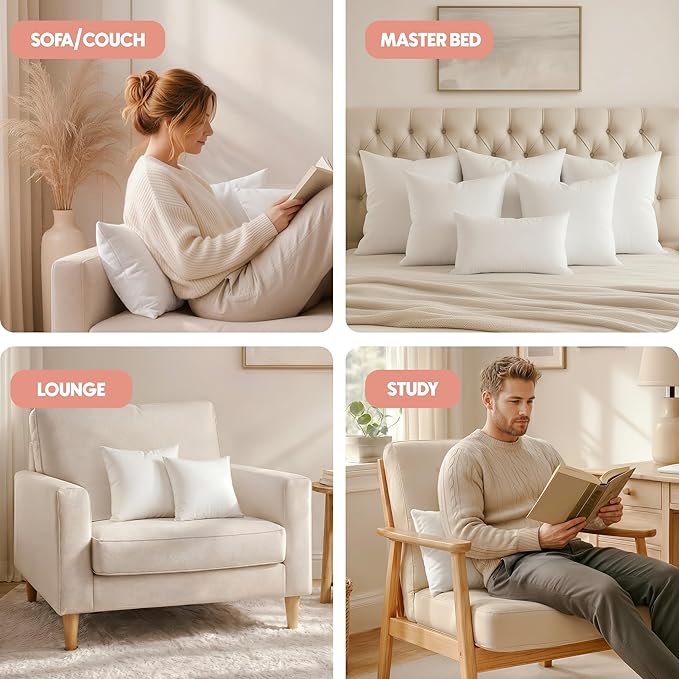 Utopia Bedding 16x16 Pillow Inserts, 2 Pack | Indoor cushion inserts - Image 5