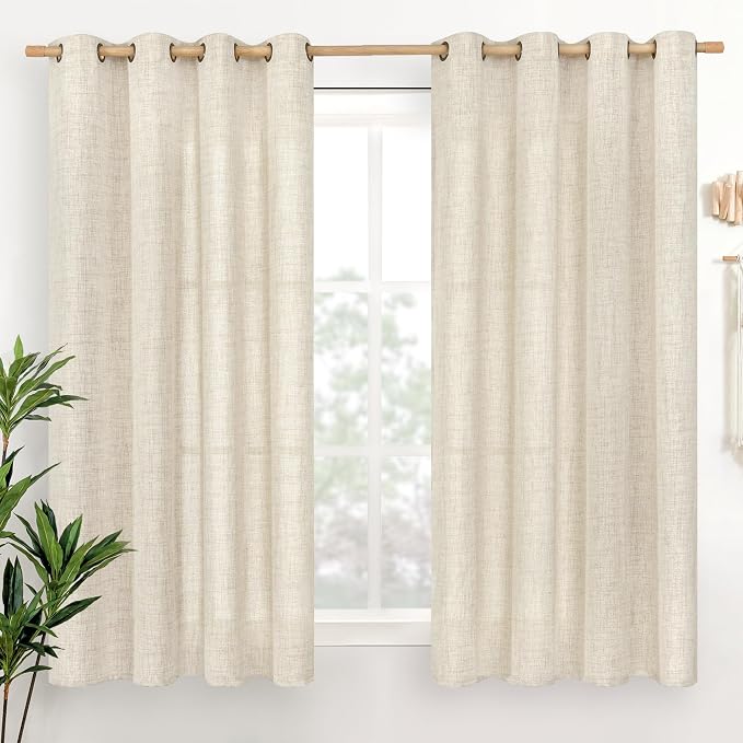 YoungsTex Linen Curtains 45 Inches Long by YoungsTex