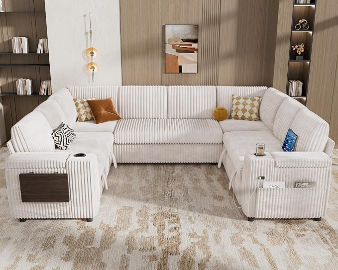 Vipbear 111" Modular Sectional Sleeper Sofa - Image 2
