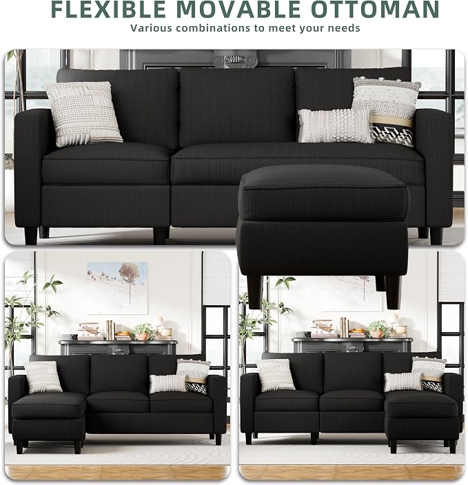 SUNLEI L-Shaped Sectional Sofa, Sectional Couches - Image 5