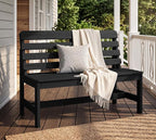 SERWALL Outdoor Bench, All Weather HDPE Outdoor Benches, 2-Person Armless Porch - Image 2