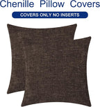CaliTime Decorative Couch Throw Pillow Covers 22 X 22 Inches Coffee | Pack of 2 - Image 6