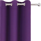 Purple Blackout Curtains 34 x 54 Inch Length/Set of 2 Curtain Panels/Thermal - Image 7