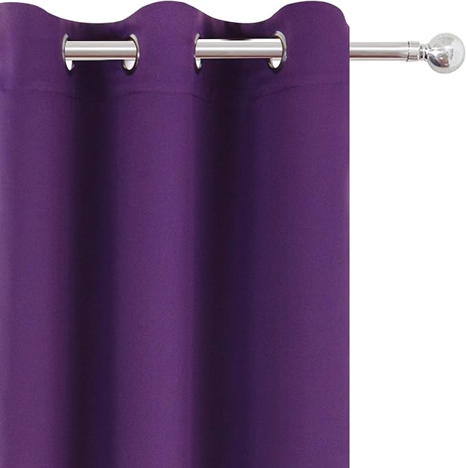 Blackout Curtains 42 x 84 Inch/Purple Curtains Set of 2 Panels/Room Darkening - Image 7