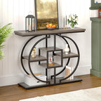 GiftGo Narrow Console Table for Entryway Industrial 4-Tier Sofa Table Behind by GiftGoDirect