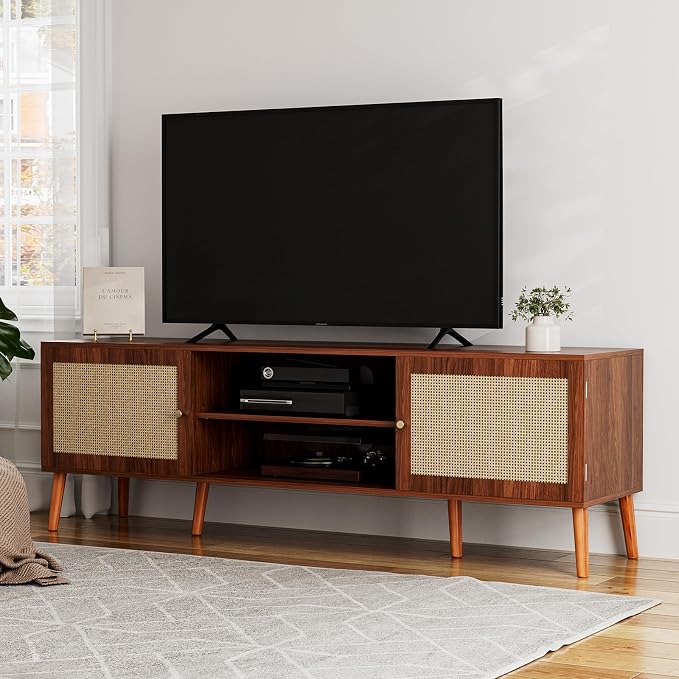 ZttRiee TV Stand for TVs up to 65'', Entertainment Center - Image 8