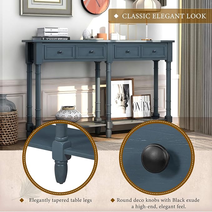 Merax Retro Console Table Sofa Table - Image 8