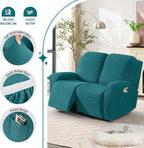TAOCOCO Recliner Loveseat Slipcover, 6 Pieces Dual Recliner Sofa Covers - Image 3