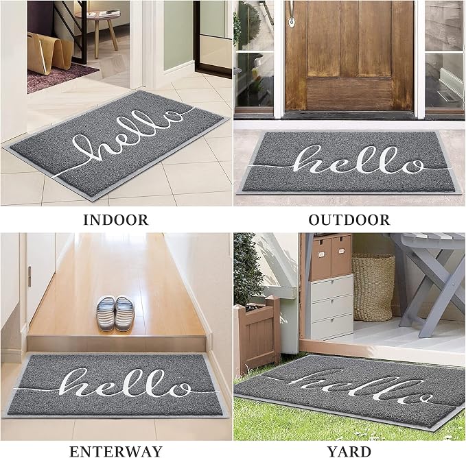 Door Mat Welcome Mat Floor Mat for Entryway, High Traffic Areas | Low Profile - Image 7