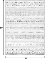 cotiled Washable Area Rugs Boho Living Room Rug Non Slip | Solve Modern Neutral - Image 2