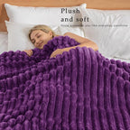 Exclusivo Mezcla Striped Twin Size Fleece Blanket - Image 2