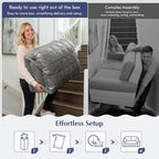 Homkdom Convertible Loveseat Sleeper, Space-Saving Folding Sofa Bed - Image 8