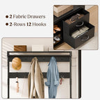 Lulive Hall Tree with Bench and Shoe Storage, 39.4” Entryway Bench with Coat - Image 7