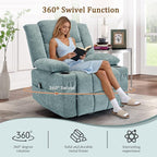 Korser Adult 360° Swivel Rocking Recliner, Nursery Rocking Chair - Image 3