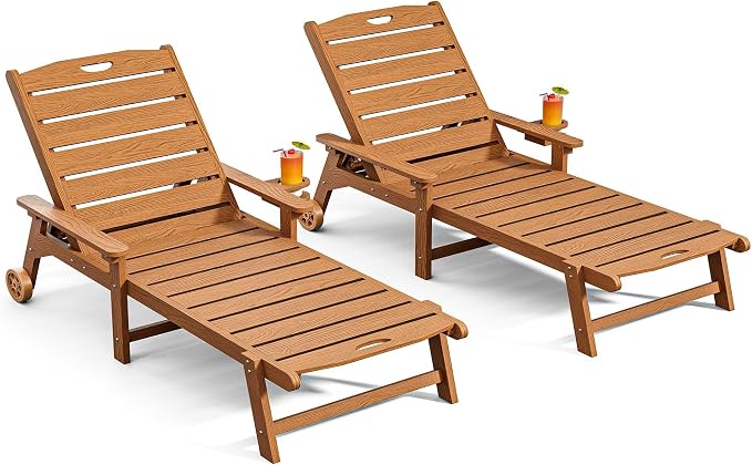 Outdoor Lounge Chair Set of 2 by LegacyAmerhomeDirect