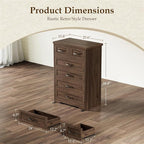 AODK Farmhouse Tall 6 Drawer Dresser - Image 2