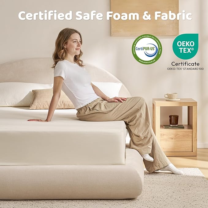 RECCI AirFrame Half-Moon Upholstered King Platform Bed Frame, Velvet Curved - Image 3