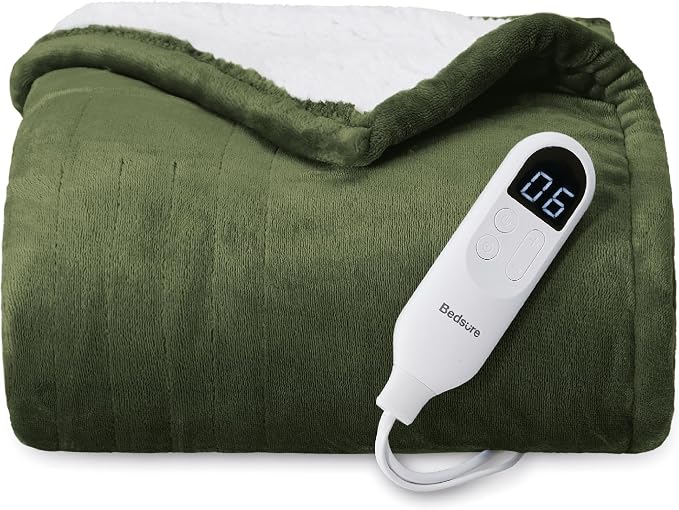 Bedsure Heated Blanket Throw, Soft Electric Blanket by Unknown