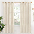 YoungsTex 78 Inch Length Linen Curtains Semi Sheer Light Filtering Drapes | by YoungsTex