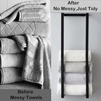 Towel Rack for Rolled Towels, Towel Rack for Bathroom, Wall Mounted Metal - Image 2