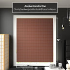 Red Lantern Bamboo Cordless Window Shade - Image 2