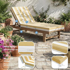 L'AGRATY Outdoor Lounge Chaise Cushion: 72x21x3 Inch Waterproof Lounge Chair - Image 4