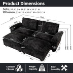 mestyl Oversized Chaise Lounge Chair Indoor, Modular Loveseat Sectional Sofa - Image 2