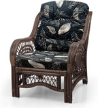 Malibu Lounge Set of 4: 2 Natural Rattan Wicker Chairs, Three-Seater Sofa and - Image 7