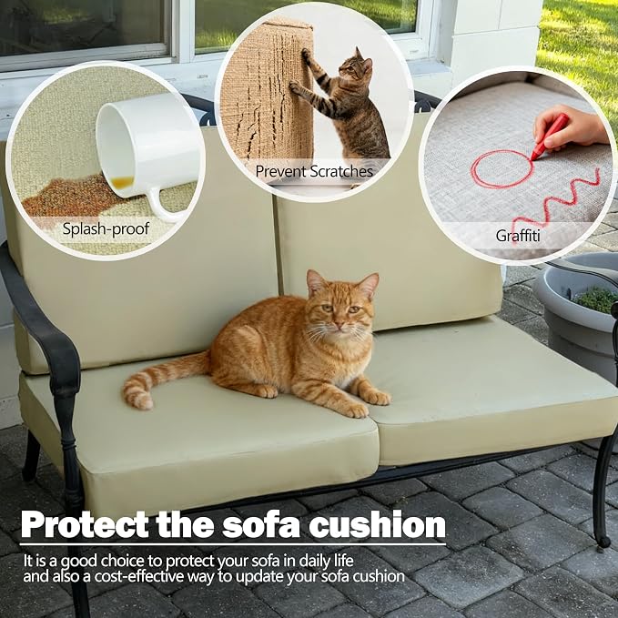 Sqodok Outdoor Cushion Covers 25x27 inch, Wicker Chair - Image 7