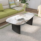 Luxury Marble Coffee Table, Premium Sintered Stone Top, Natural Wood Look Base - Image 8